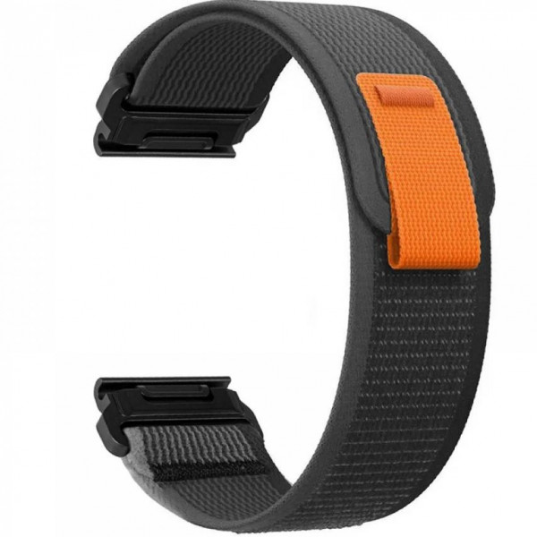  Ремінець Tech-Protect Nylon для Garmin Fenix 3 | 5X | 3HR | 5X Plus | 6X | 6X Pro | 7X Black Orange (9319456606805)
